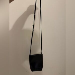 Ganni Sleek Black Crossbody Bag